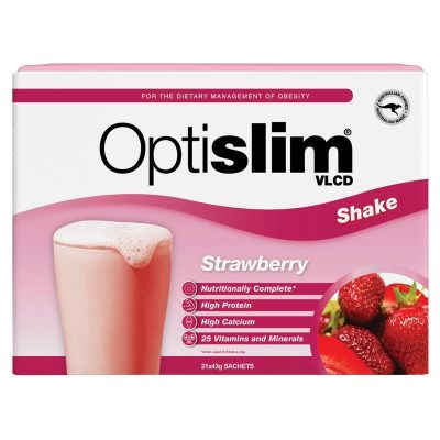 Optislim VLCD Meal Replacement Shake Strawberry 21 x 43g Sachets