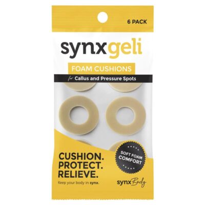 Synxgeli Foam Cushions for Callus & Pressure Spots 6pk