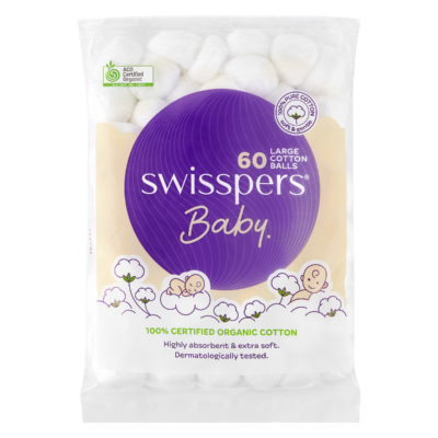 Swisspers Baby Organic Cotton Balls 60s