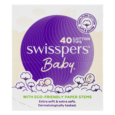 Swisspers Baby Cotton Tips Paper Stems 40s