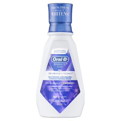 Oral-B 3D White Luxe Diamond Strong Clean Mint Mouthwash 473mL