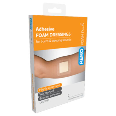 AEROFOAM PLUS Adhesive Foam Dressings 7.5 x 7.5cm 2pk