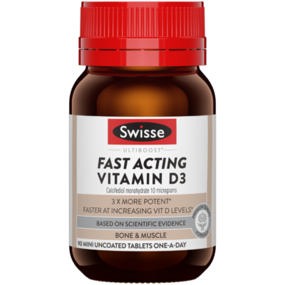 Swisse Ultiboost Fast Acting Vitamin D3 90 Capsules