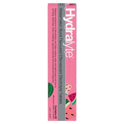 Hydralyte Effervescent Tablets Watermelon 20 Pack