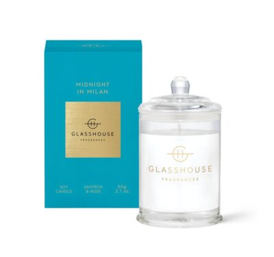 GLASSHOUSE FRAGRANCES Midnight In Milan 60g Triple Scented Soy Candle