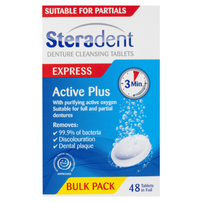 Steradent Active Plus Denture Cleanser Tablets 48 Pack