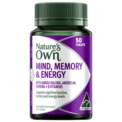 Nature's Own Mind Memory & Energy 50 Tablets