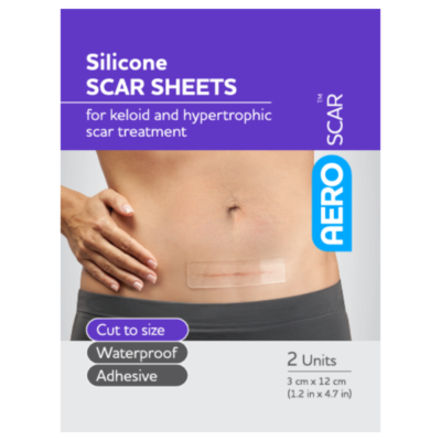 AEROSCAR Silicone Scar Patch 3 x 12cm 2 Pack