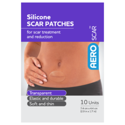 AEROSCAR Silicone Scar Patch 7.4 x 4.4cm 10 Pack