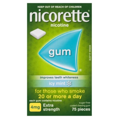 Nicorette Gum Extra Strength Icy Mint 4mg