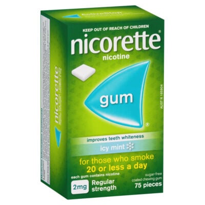Nicorette Gum Regular Strength Icy Mint 2mg