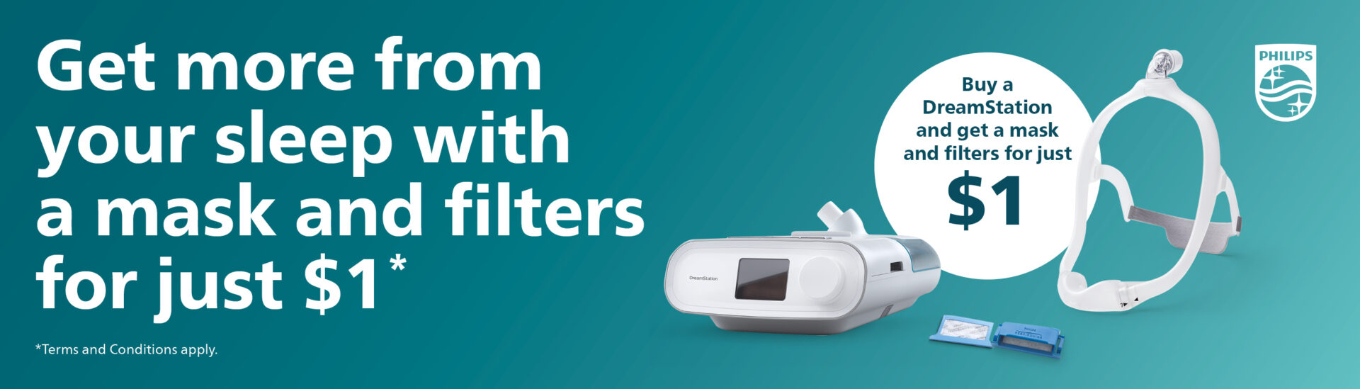 Get more from your sleep with a mask and filters for just $1
Terms and Conditions apply