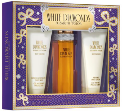 Elizabeth Taylor White Diamonds Eau De Toilette 100ml 3 Piece Gift Set