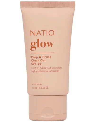 Natio Glow Prep & Prime Cleargel SPF50+