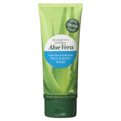Plunkett's Hi-Potency Aloe Vera Face & Body Wash 200mL front