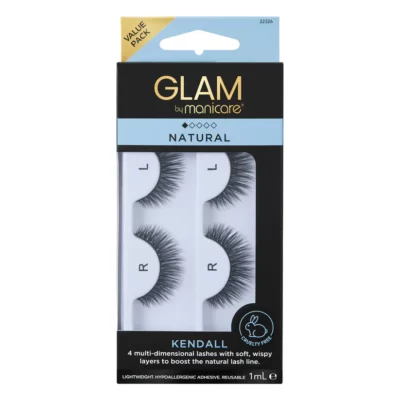 Glam by Manicare Kendall Mink Effect Lashes 2 Pack