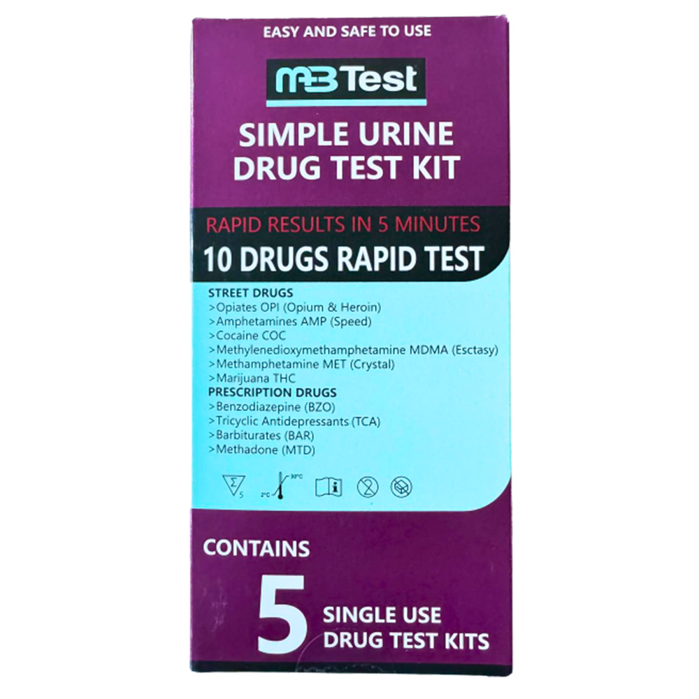 MBTest Street & Prescription Drug Urine Test Kit 5PK | National Pharmacies