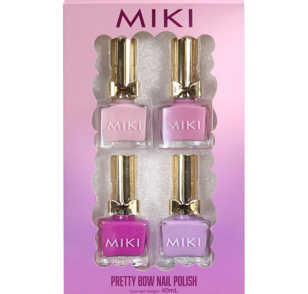 MIKI Pretty Bow Nail Polish 4pack | National Pharmacies