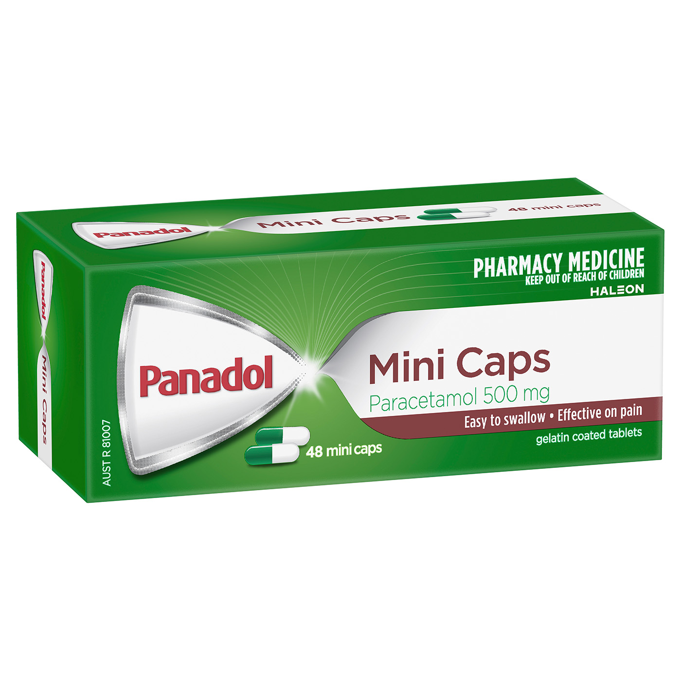 Panadol Mini Caps 500 mg 48 Mini Caps | National Pharmacies